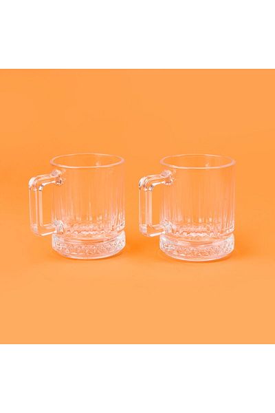 Paşabahçe Elysia 2-Piece Glass Mug - Transparent - 250 ml