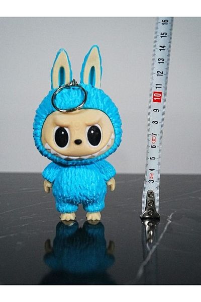 colezium Labubu Figure Keychain 2 Pieces Turquoise 13 cm Quality -