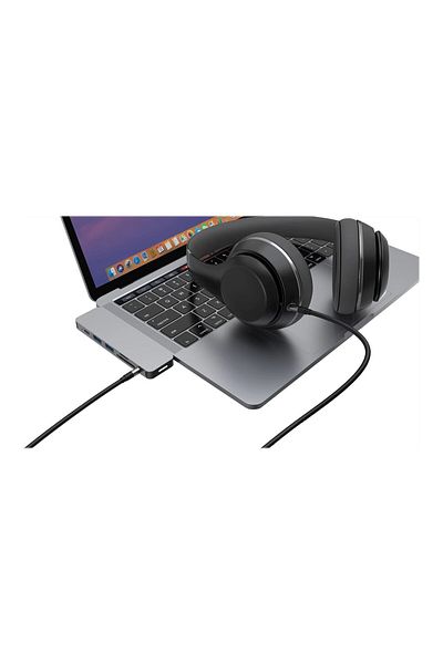 3DHyperStudio Hyper HyperDrive USB-C 7-in-1 Laptop Form-Fit Hub - Space Grey