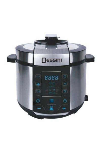 Dessini Electric Pressure Cooker 6.0 L 6006 Silver/Black/Blue