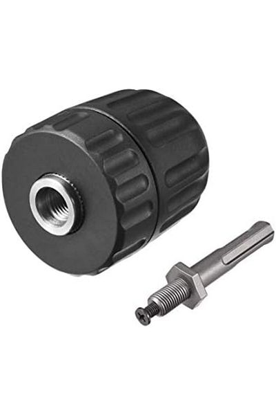 Generic DealMux 3/8" Keyless Drill Chuck, 3-Jaw Keyless Chuck with SDS-Plus Round Shank