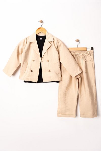 tinytrends Boy's Double Breasted 3-Piece Suit