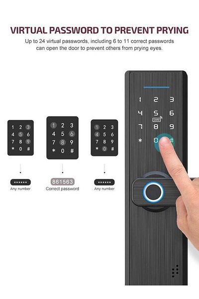 Saharaz 5 IN 1 Double Bolt Smart Door Lock,SupportSmart Home System,With Fingerprint and Code,for Home