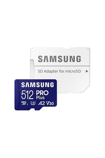 Compatibil Samsung Karta Samsung PRO Plus microSD z adapterem | 512 GB | MicroSDXC | Pamięć flash klasy U3, V30, A2
