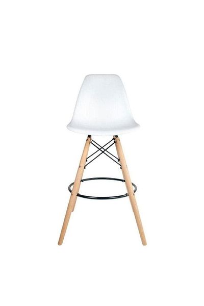 rexa Acrylic Bar Chair and Legs Red Beech with Iron Chassis