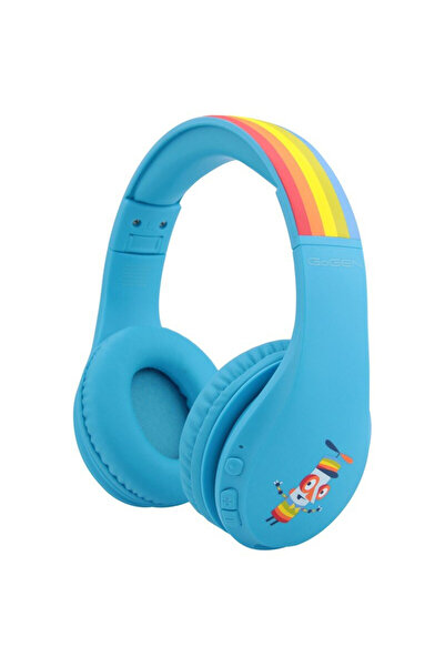 Gogen Decek wireless headphones for children, Bluetooth 5.2, limited volume, blue