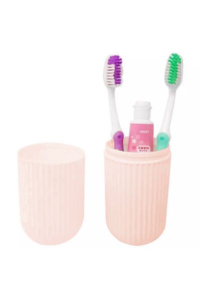 Aptel Toothbrush holder, plastic, pink, 18.5x5.5 cm