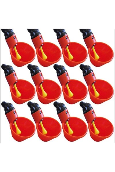 OEM Σετ 12 ποτηριών νερού για κοτόπουλα, Sunmostar, ABS, πολύχρωμα