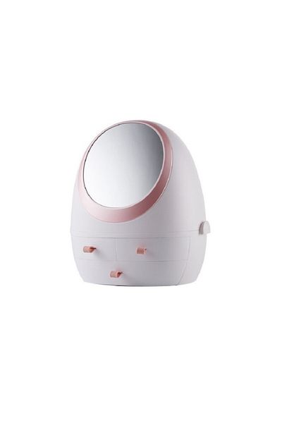 eR D L Cosmetic Storage Box With Mirror