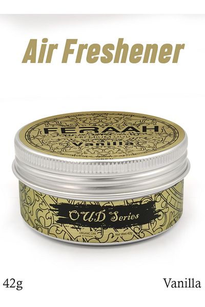 FERAAH Premium Oud Air Freshener Vanilla 42g Fine Fragrance, Odour Removal & Relaxing Ambience