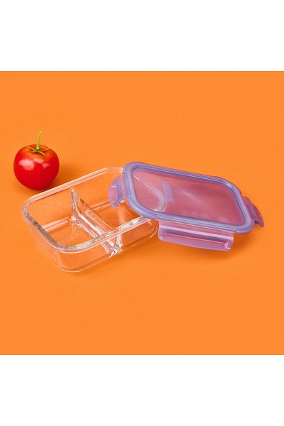 Paşabahçe Lockie&Lock Storage Container - Transparent / Blue - 600 ml