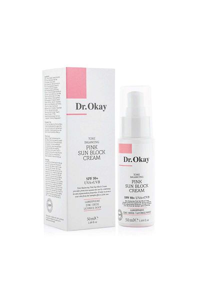 dr.okay Pink Sun Protection Cream - Tone Balancing SPF 50+ UVA/UVB