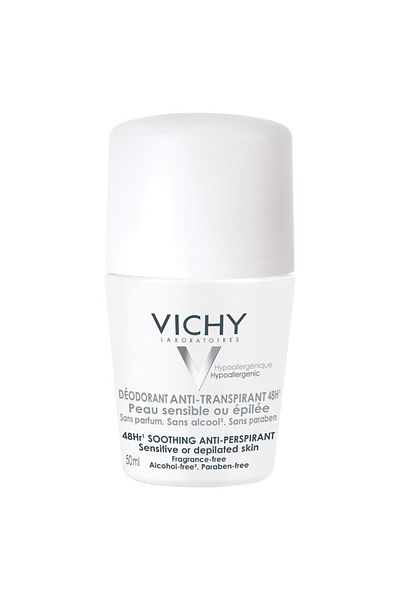 Vichy Deodorant roll-on antiperspirant fara parfum, 48h, 50 ml