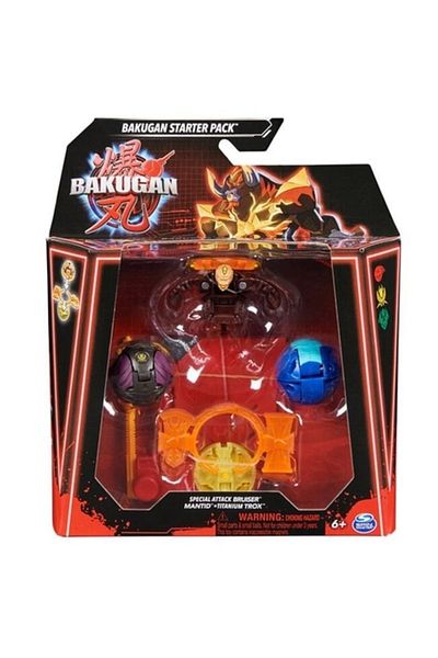 SPIN MASTERR Set of Figures Bakugan Special Attack Bruiser, Mantid, Titanium Trox