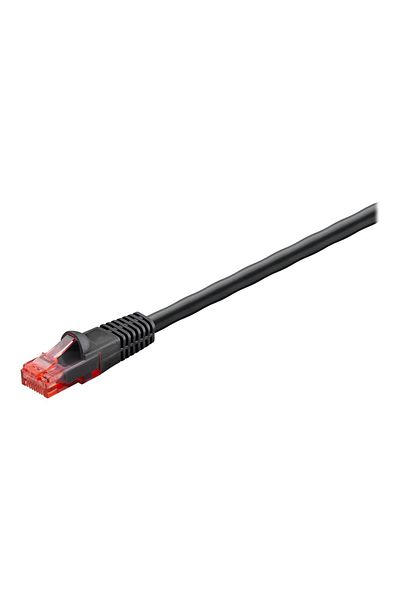 goobay Kabel krosowy - 10 m - czarny | męski | RJ-45 | CAT 6