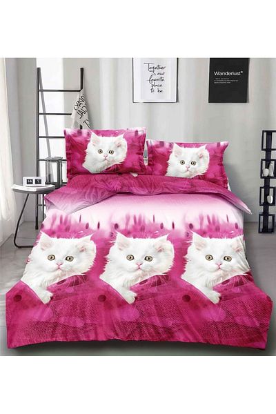CHIRASO CHIRASO 3D Bedding Set, 4 pieces, ELASTIC Sheet 180x200+25cm, Duvet Cover 200x230cm, 2 Pillowcases