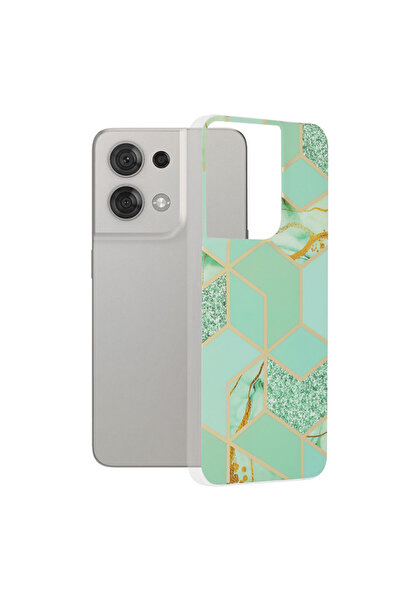 Techsuit Carcasă pentru Oppo Reno8 - Seria Marble - Verde Hex