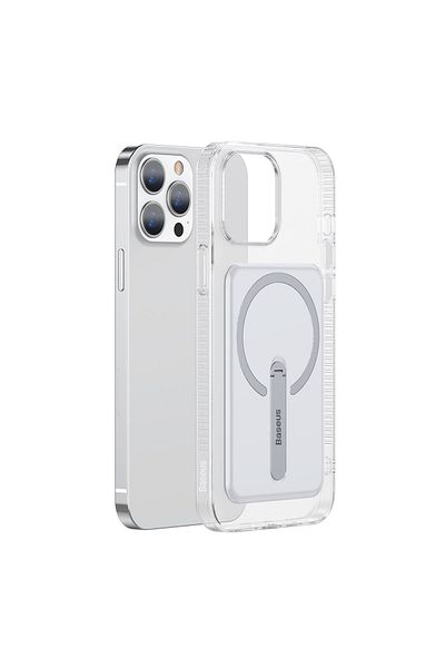 Baseus Magnetyczne etui obudowa z podstawką do iPhone 13 Pro 6.1'' 2021 przezroczysty