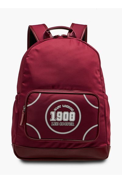 Lee Cooper Printed Backpack with Adjustable Shoulder Straps and Zip Closure - 13x30x41 cm