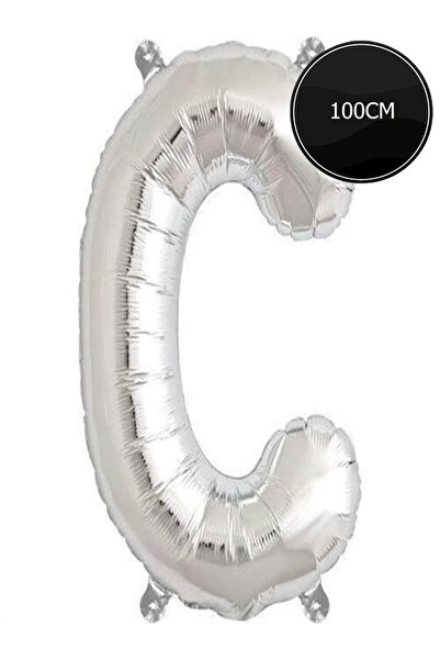 Bp Bizden Pastacılık 100cm Letter C Foil Balloon Silver