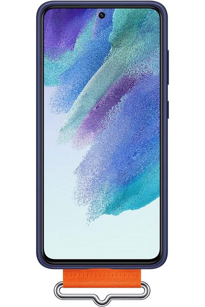 Samsung Husă din silicon cu curea pentru Galaxy S21 FE 5G, EF-GG990TNEGWW, bleumarin