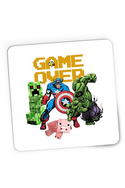 OEM Mousepad Gaming Captain America Minecraft Creeper Comic Book, 21x19 см
