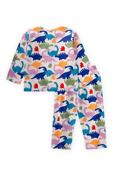 Cigit Patterned Pajama Set 1-7 Years Old Dinosaur Pattern