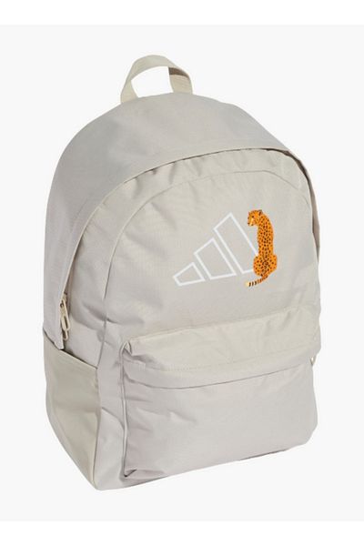 adidas Logo Print School Backpack with Adjustable Straps and Zip Closure - 15x31x44 cms
