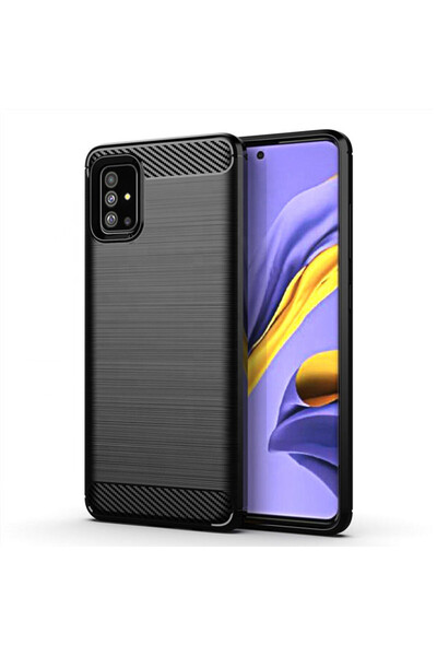 Techsuit Θήκη για Samsung Galaxy A51 4G - Σιλικόνη άνθρακα - Μαύρη