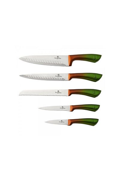 Berlinger Haus 6-piece Knife Set, Kikoza Collection, Berlinger Haus, MCT 2175, orange-green