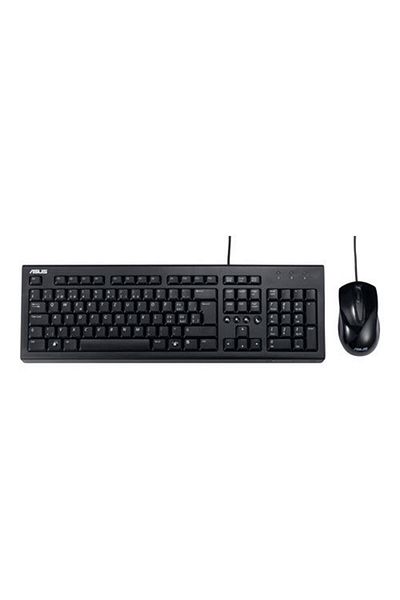ASUS U2000 | Zestaw klawiatura i mysz | Przewodowy | USA | Czarny