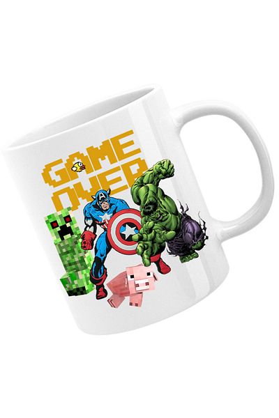 OEM Cana Captain America Minecraft Creeper Comic Book, alba, 330 ml
