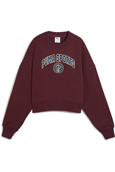 Puma Wardrobe Essentials Sports Legacy Oversized Graphic Crew Sweatshirt Women