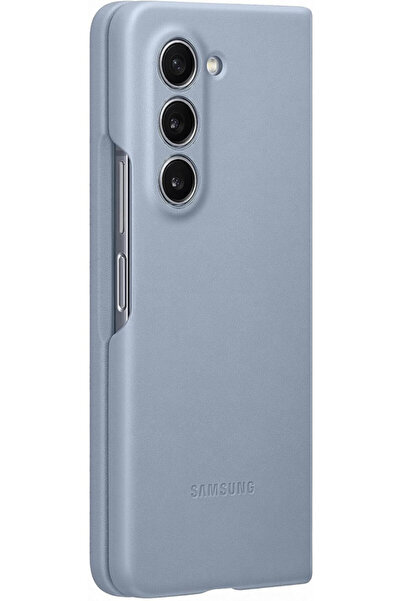 Samsung Husă din piele pentru Galaxy Z Fold5, EF-VF946PLEGWW, Albastru glacial