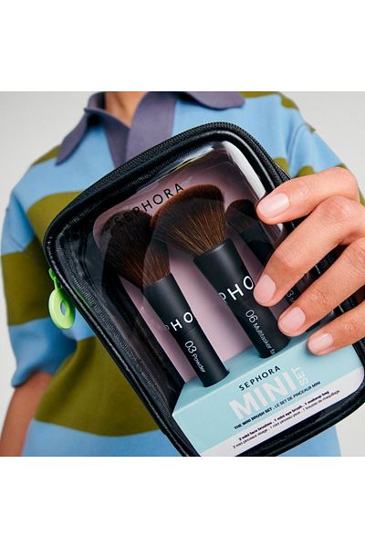 SEPHORA COLLECTION - The Mini Brush Set – Compact Essential Makeup Brushes for Travel & Touch-Ups