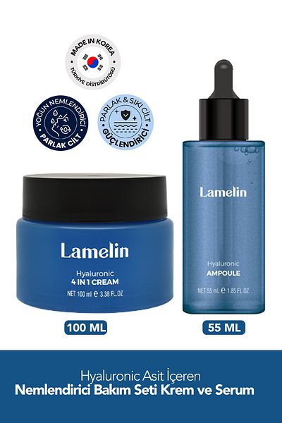 Lamelin Moisturizing Care Set Cream and Serum Containing Hyaluronic Acid