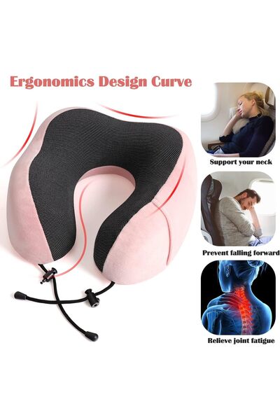 Mnuk MNP-3 Neck Pillow for Travel- Pink