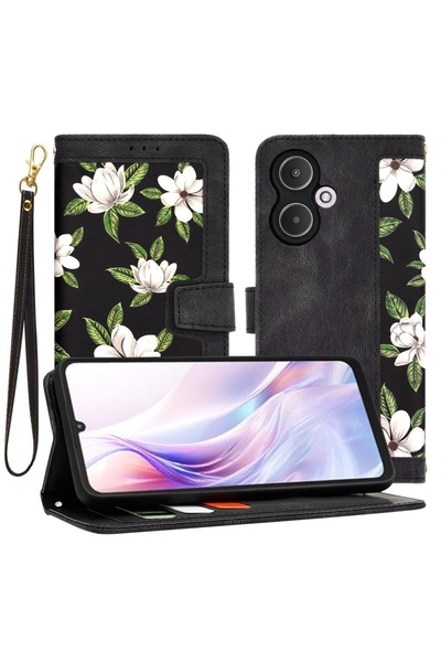 Techsuit Husă pentru Xiaomi Redmi 13C 5G / Poco M6 - FlipCraft - Flori ale Zo...