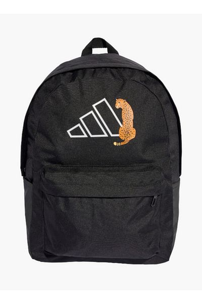 adidas Logo Print School Backpack with Adjustable Straps and Zip Closure - 15x31x44 cms