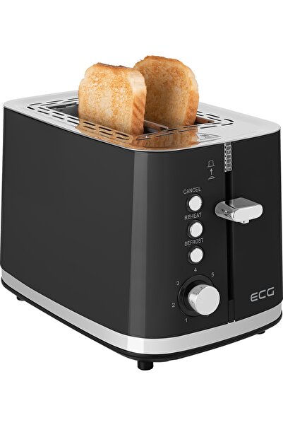 ECG ST 2766 Vintage Nero Toaster, 925 W, 2 slices, 7 browning levels, black