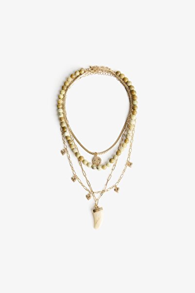 Bershka 4'lü uçlu kolye seti