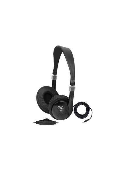 Trevi Foldable Stereo Headphones for TV with 5m long cable, volume on 3.5 mm jack cable