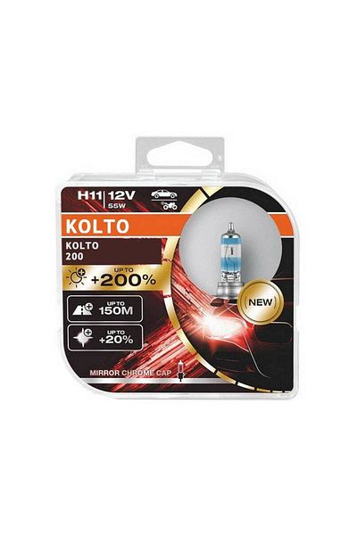 BGRJ Automotive Set of 2 halogen bulbs H11 K19, 12V, +200%