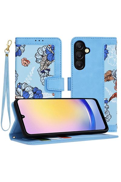Techsuit Husă pentru Samsung Galaxy A25 5G - FlipCraft - Albastru Vibrant