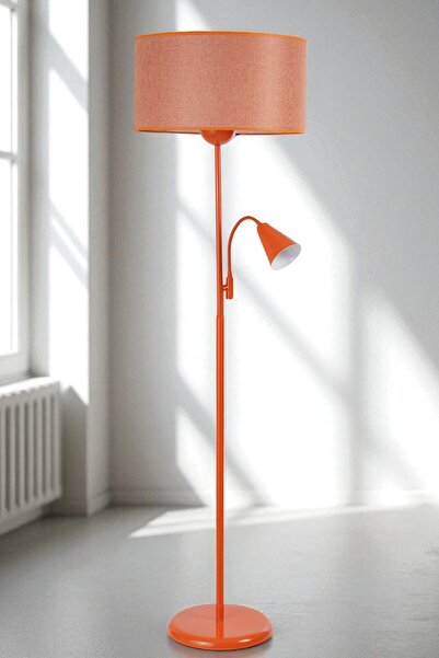 Lumexx DEVİN TURUNCU LAMBADER SİLİNDİR HASIR TURUNCU ABAJURLU