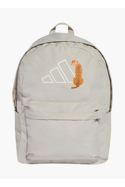 adidas Logo Print School Backpack with Adjustable Straps and Zip Closure - 15x31x44 cms