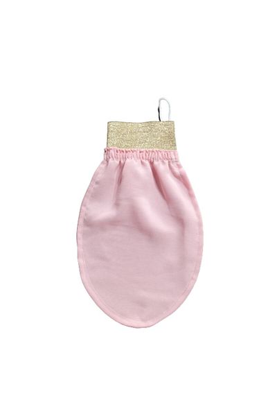 OEM Exfoliating Glove Made of 100% Silk for Body, Pink