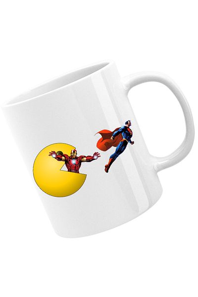 OEM Cana Pac Man Iron Man Eat Superman Run Heroes Powers, alba, 330 ml