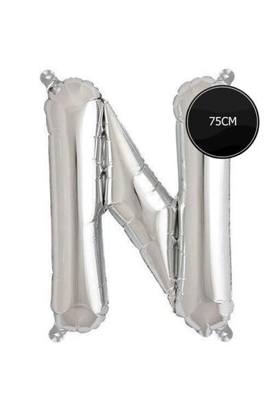 Bp Bizden Pastacılık 75cm Letter N Foil Balloon Silver