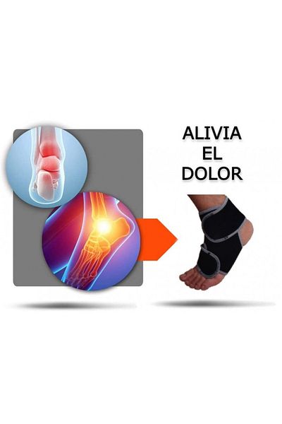 Ankle bandage, neoprene, gray/black